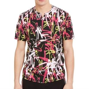 Inc short-sleeve split crewneck tee